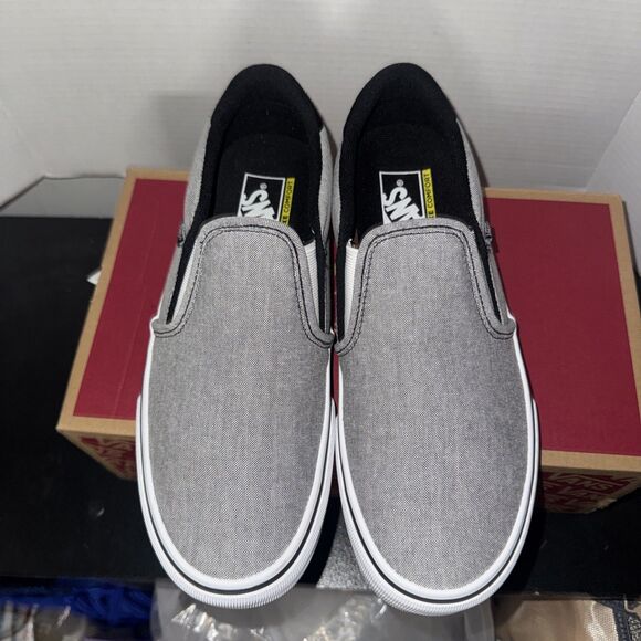 Vans Asher Deluxe Textile Grey Slip On Men\'s Size 8.5 Shoes main image 4